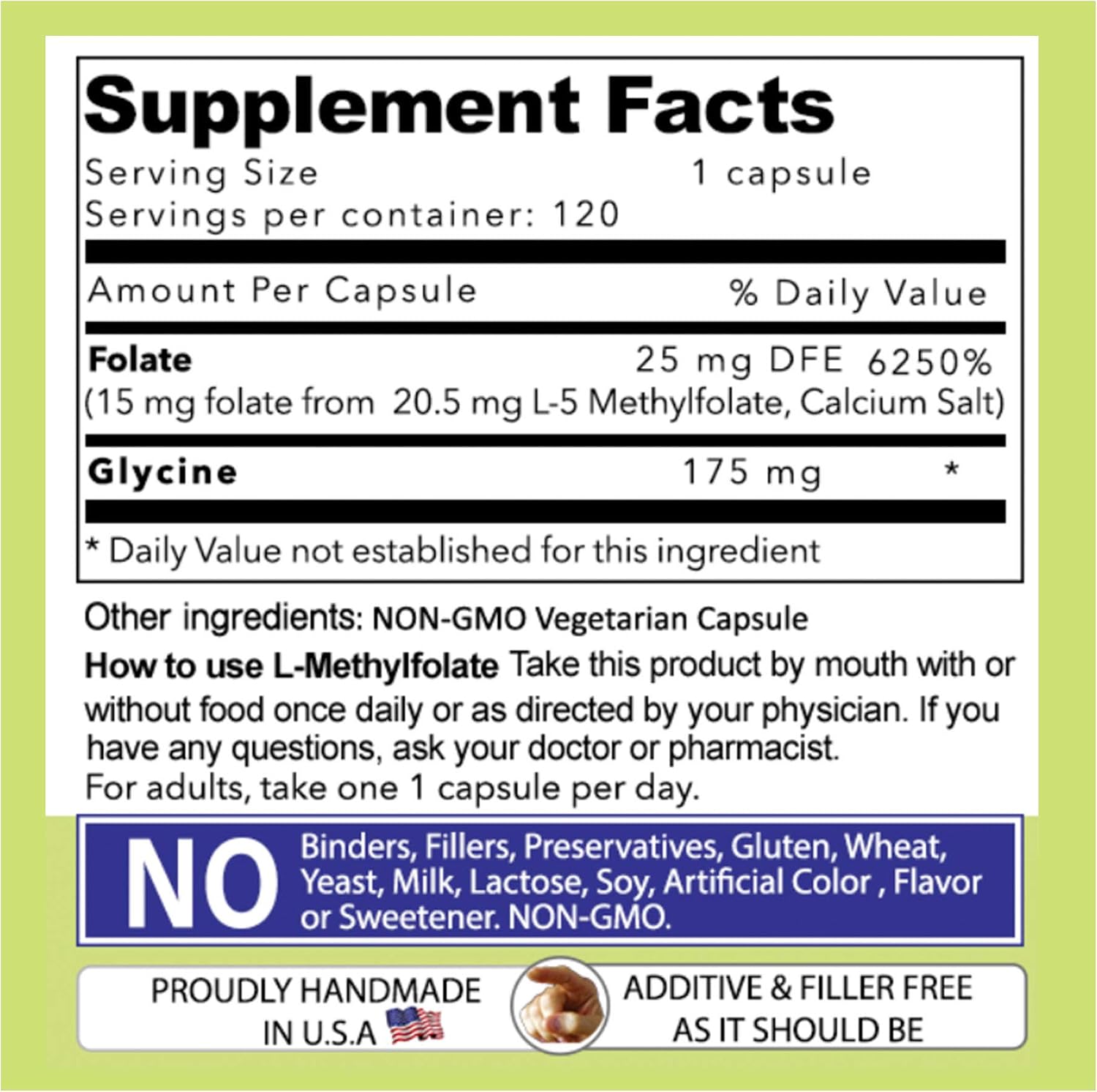 Our Daily Vites L-Metilfolato 15mg - 120 Cápsulas