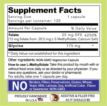 Our Daily Vites L-Metilfolato 15mg - 120 – No transgénico (Non-GMO) – Image 9