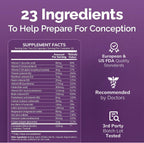 Conceive Plus Women's Fertility Support – Multivitamínico Prenatal para Concepción – 30 Días