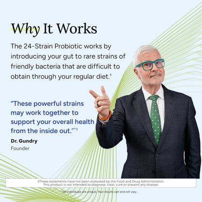 Gundry MD® 24 Strain Probiotic – 30 Billion – Claridad mental: La conexión intestino-cerebro puede influir en la – Image 4