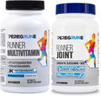 PEREGRUNE Runner Multivitamin & Joint Support Supplement - Complejo B, Antioxidantes, Glucosamina, Condroitina y MSM