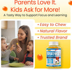 Real Focus Omega 3 for Kids - Gominolas de DHA con sabor a naranja - 60 unidades