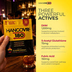 Hangovr180 Tri-Power - Complemento Antes de Beber con DHM 1500mg, 4 Paquetes (12 Cápsulas)