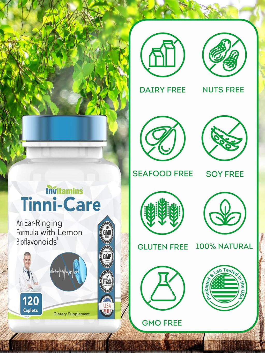 Tinni-Care Bioflavonoides de Limón y Vitaminas B - 120 Comprimidos