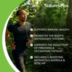 NaturesPlus Super C Complex - 180 Capsules - 1000 mg Vitamin C + 500 mg Bioflavonoids - Vegan, Gluten-Free