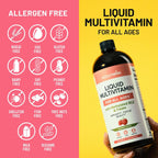 NatureWise Multivitamínico Líquido - Sin Azúcar, Vegano - 887 ml