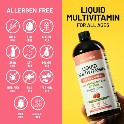 NatureWise Multivitamínico Líquido - Sin Azúcar, Vegano - 887 ml – Image 5