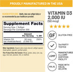 NatureWise Vitamina D3 2000 IU (50 mcg) - 200 Cápsulas Blandas - Apoyo Inmunológico, Función Muscular y Salud Ósea