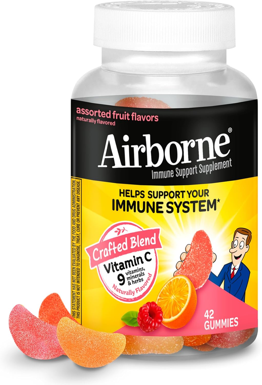 Airborne Immune Support Fruit-Flavored Gummies 42 Count
