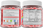 Gominolas líquidas de vitamina D3, K2 y calcio para niños y adolescentes, 1000 UI / 2000 UI D3 con magnesio, omega-3 de algas, vitaminas para huesos y dientes, absorción de calcio, cerebro e inmunidad, sin azúcar, pack de 2