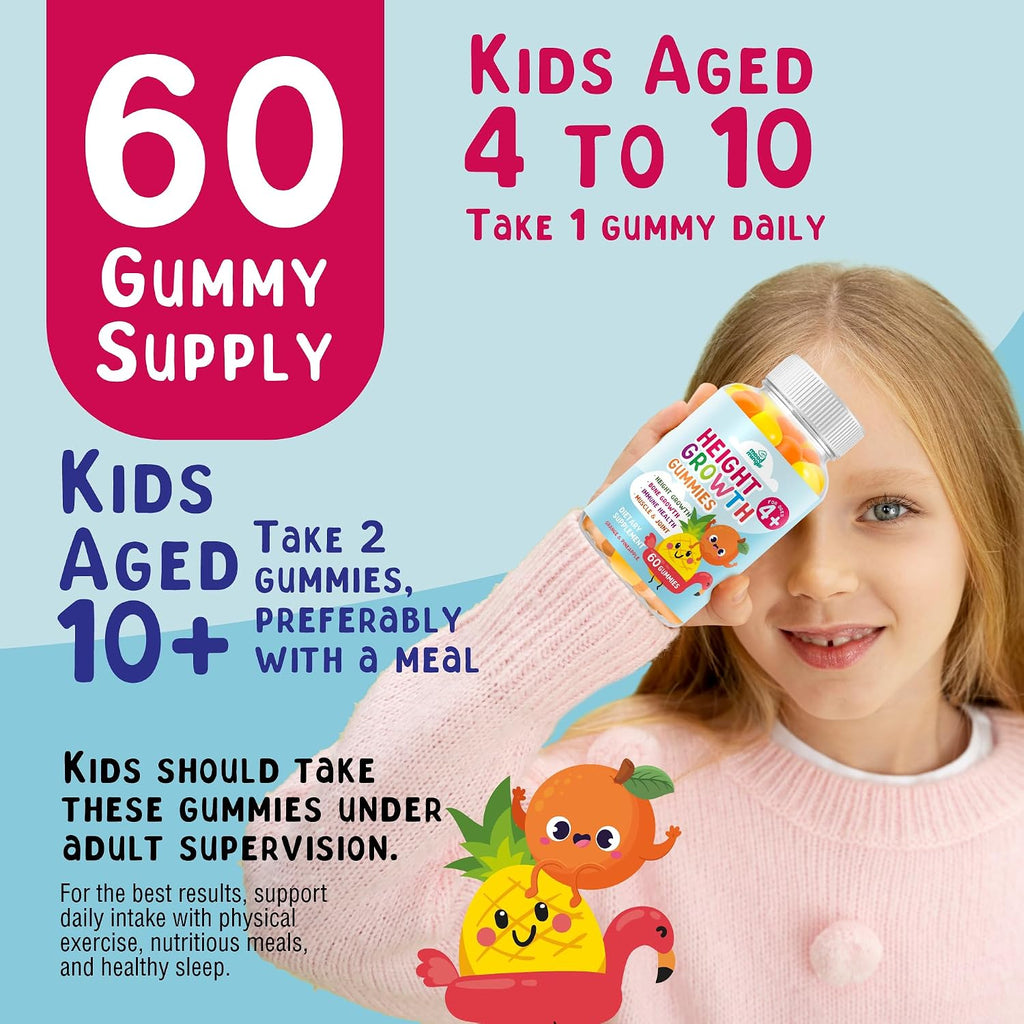 Mood Mingle Gominolas de Crecimiento para Niños y Adolescentes - Suplemento Multivitamínico