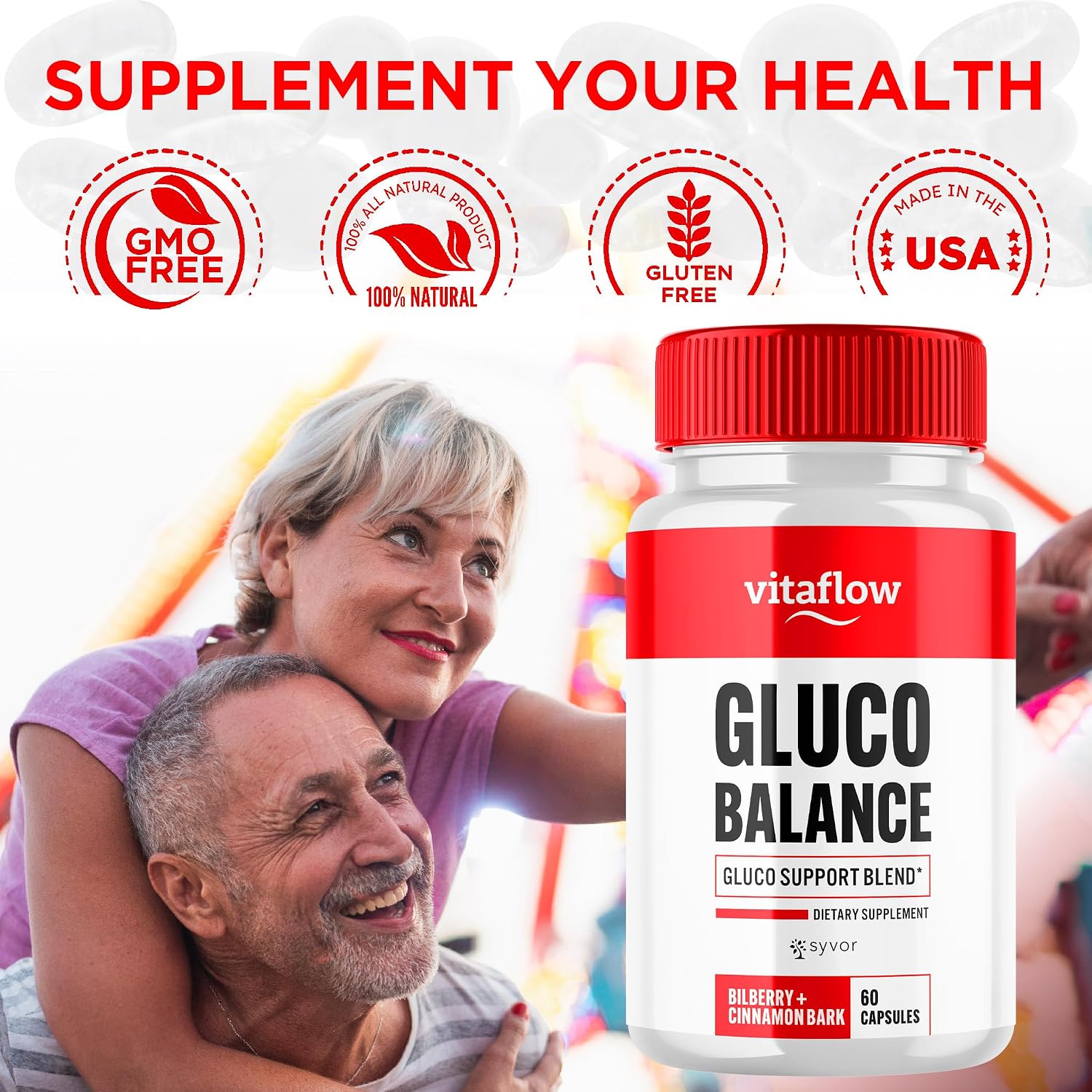 Vitaflow Balance Support Supplement Capsules (5 Pack) - Complemento Alimenticio con Ingredientes Naturales, 300 Cápsulas