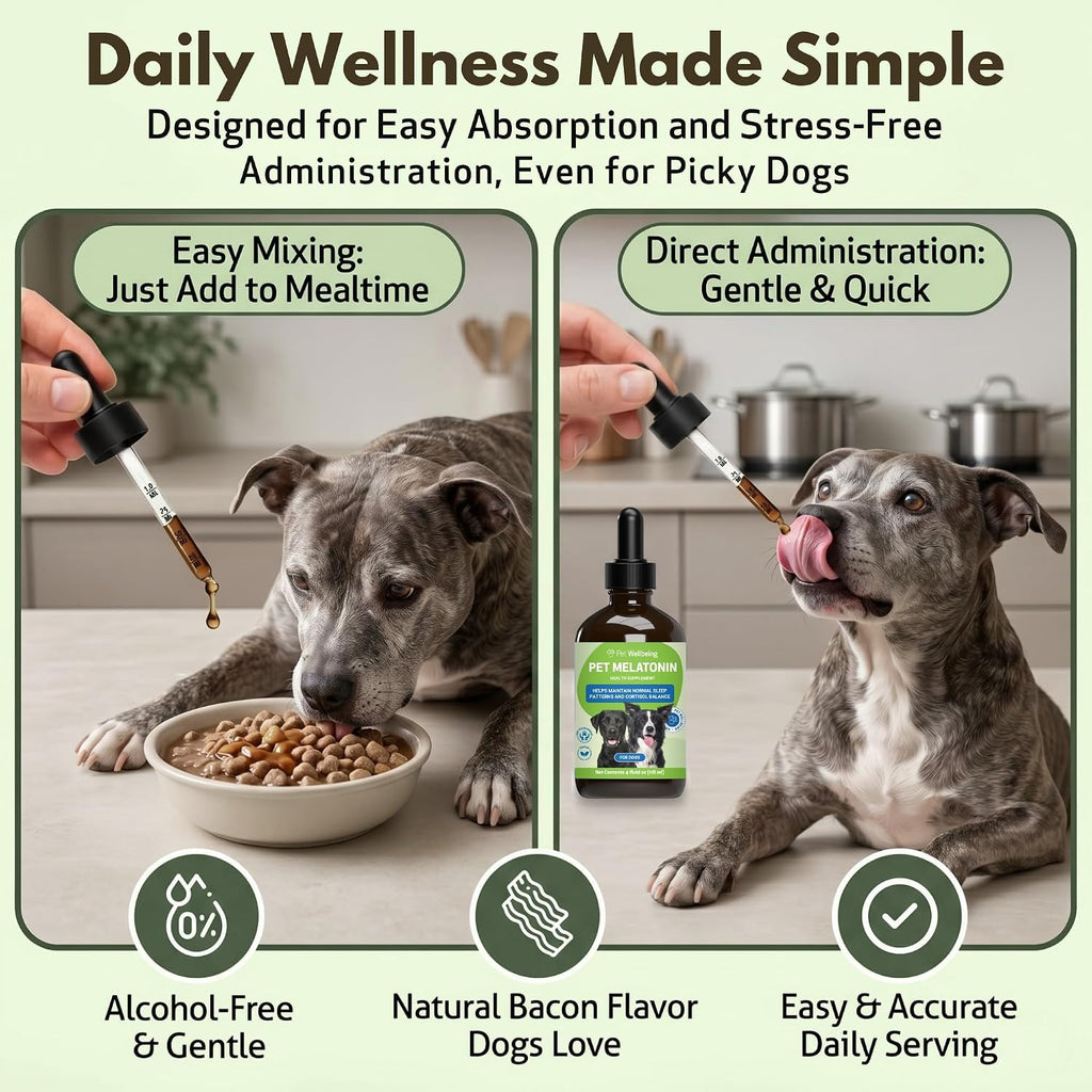 Pet Wellbeing Melatonina Líquida para Perros - 118 ml