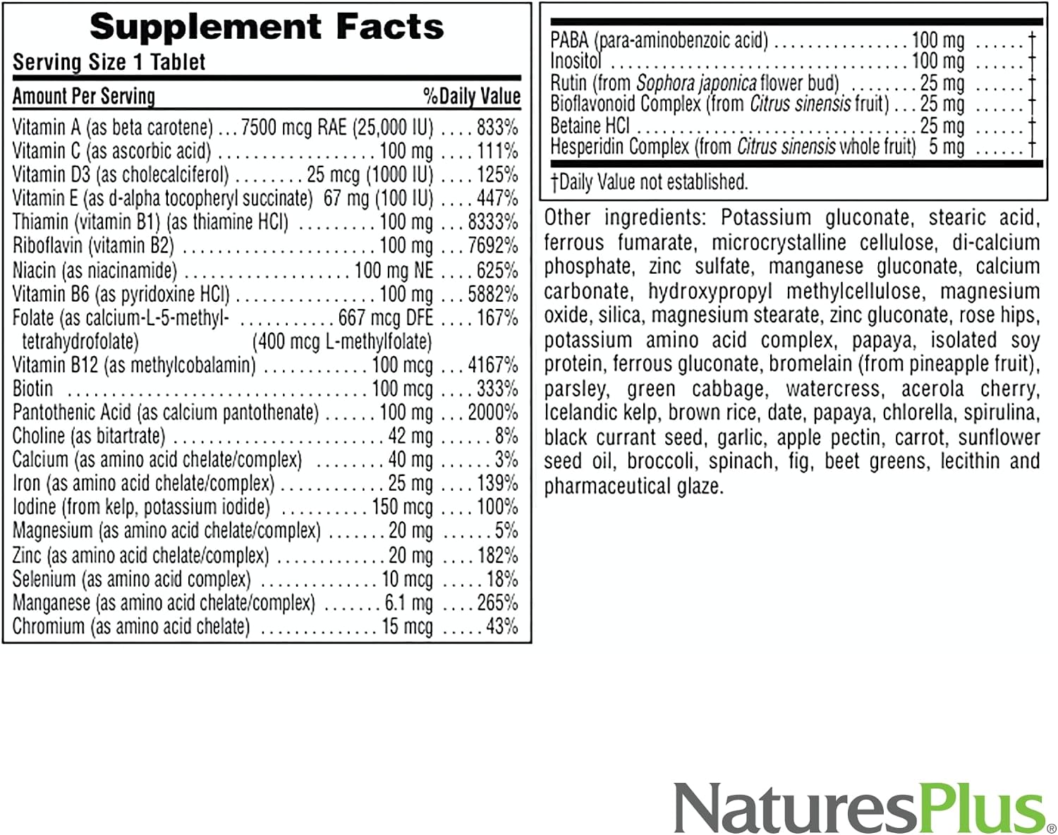 NaturesPlus Ultra II Daily - Multivitamínico con Alimentos Integrales - 30 Comprimidos