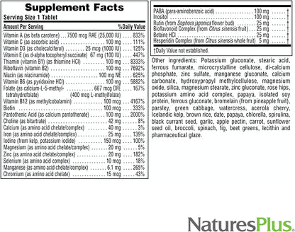 NaturesPlus Ultra II Daily - Multivitamínico – Vitamina A (5000 UI): Contribuye al mantenimiento de la visión – Image 5