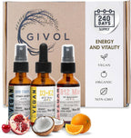 Ultimate Vegan Essential Bundle Liquid Spray - Complejo de Hongos, Hierro Bisglicinato y Vitamina B12 Metilcobalamina, 60 ml