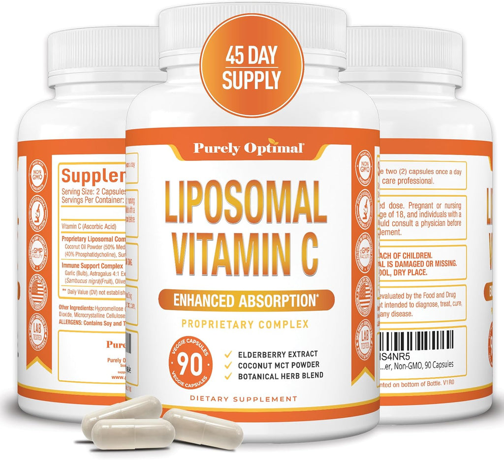 Purely Optimal Liposomal Vitamina C 1000 mg - 90 Cápsulas