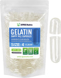 XPRS Nutra Cápsulas Vacías Tamaño 4 - 500 uds - Cápsulas de Gelatina Transparente para Rellenar Suplementos DIY