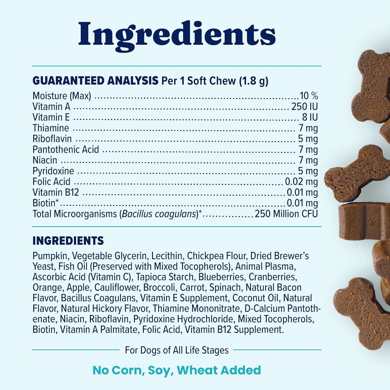 Solid Gold Multivitamínico para Perros - Gomitas Blandas - Apoyo Completo para Corazón, Sistema Inmunitario, Cerebro, Piel, Pelaje y Salud Digestiva con Vitamina C, B12, Probióticos y Antioxidantes - Sabor a Bacon 120 unidades