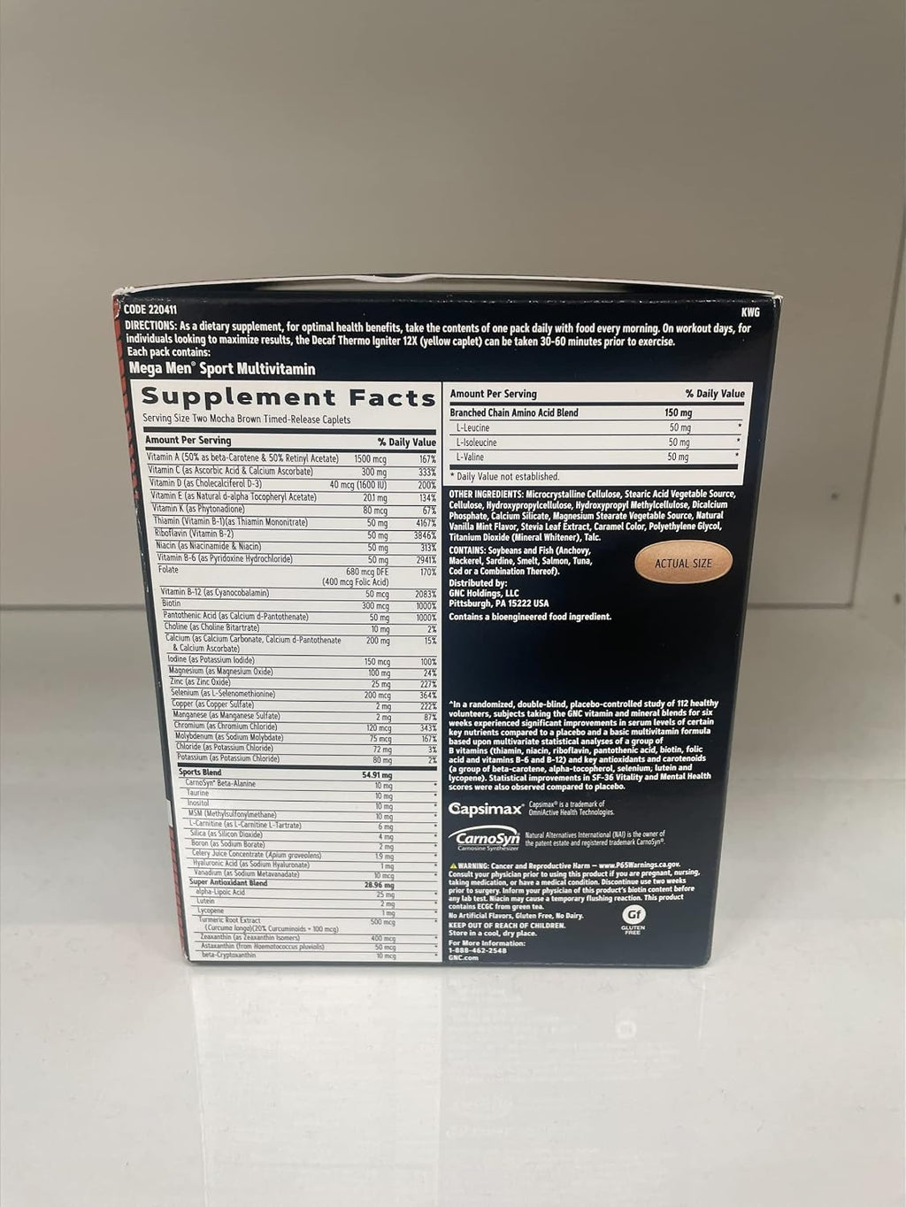 GNC Men's Ripped Multivitamínico para Hombres, 30 Dosis