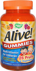 Alive! Gomitas multivitamínicas para niños (sabores variados) - 90 gominolas