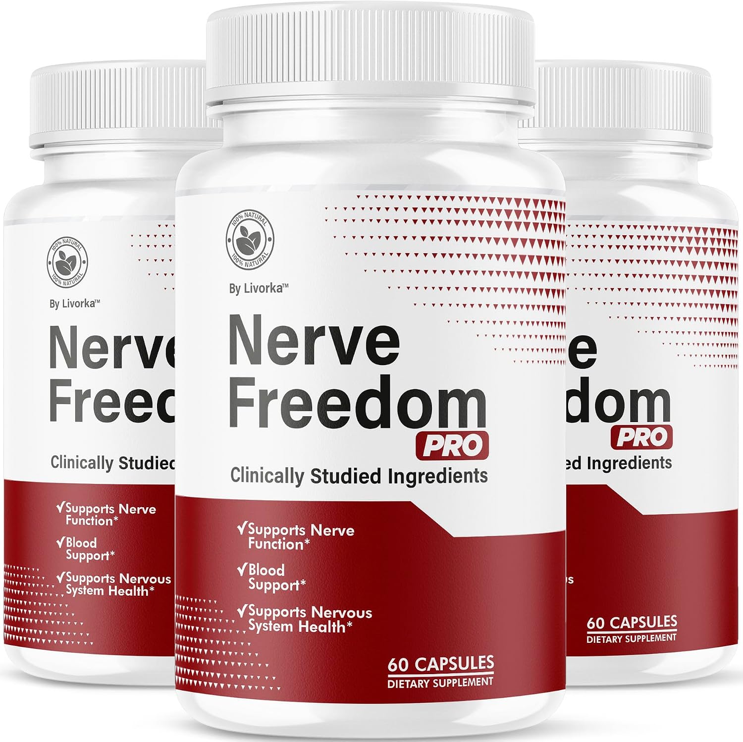 Nerve Freedom Pro (3 Pack) - 180 Cápsulas - Suplemento Natural para el Sistema Nervioso