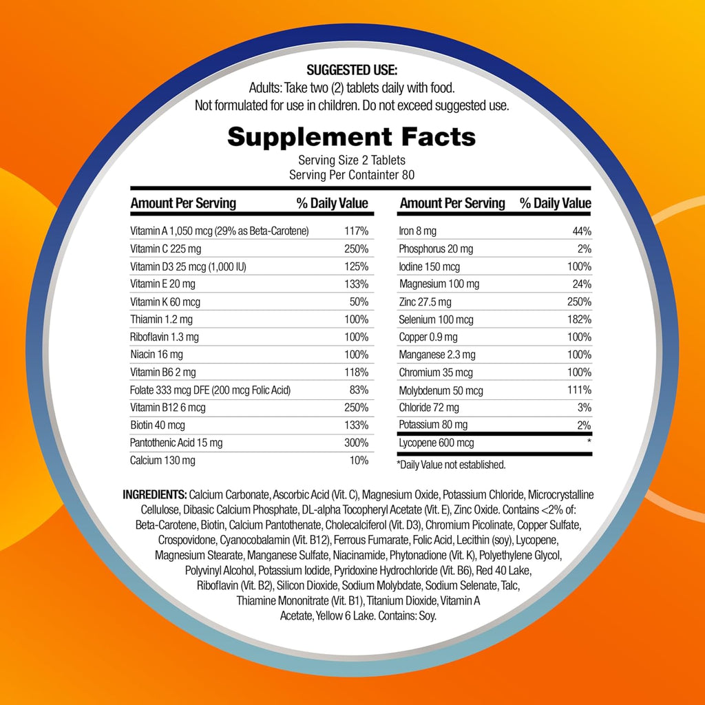 Centrum Minis Men - Multivitamínico Diario para Hombres con Zinc y Vitamina C - 280 Comprimidos (140 Días)