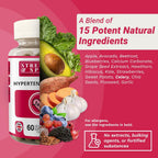 Strength & Spices Hypertensupport – 15 Ingredientes Naturales con Espino Blanco, Semillas de Uva y Bayas – 60 Cápsulas Veganas 1000mg