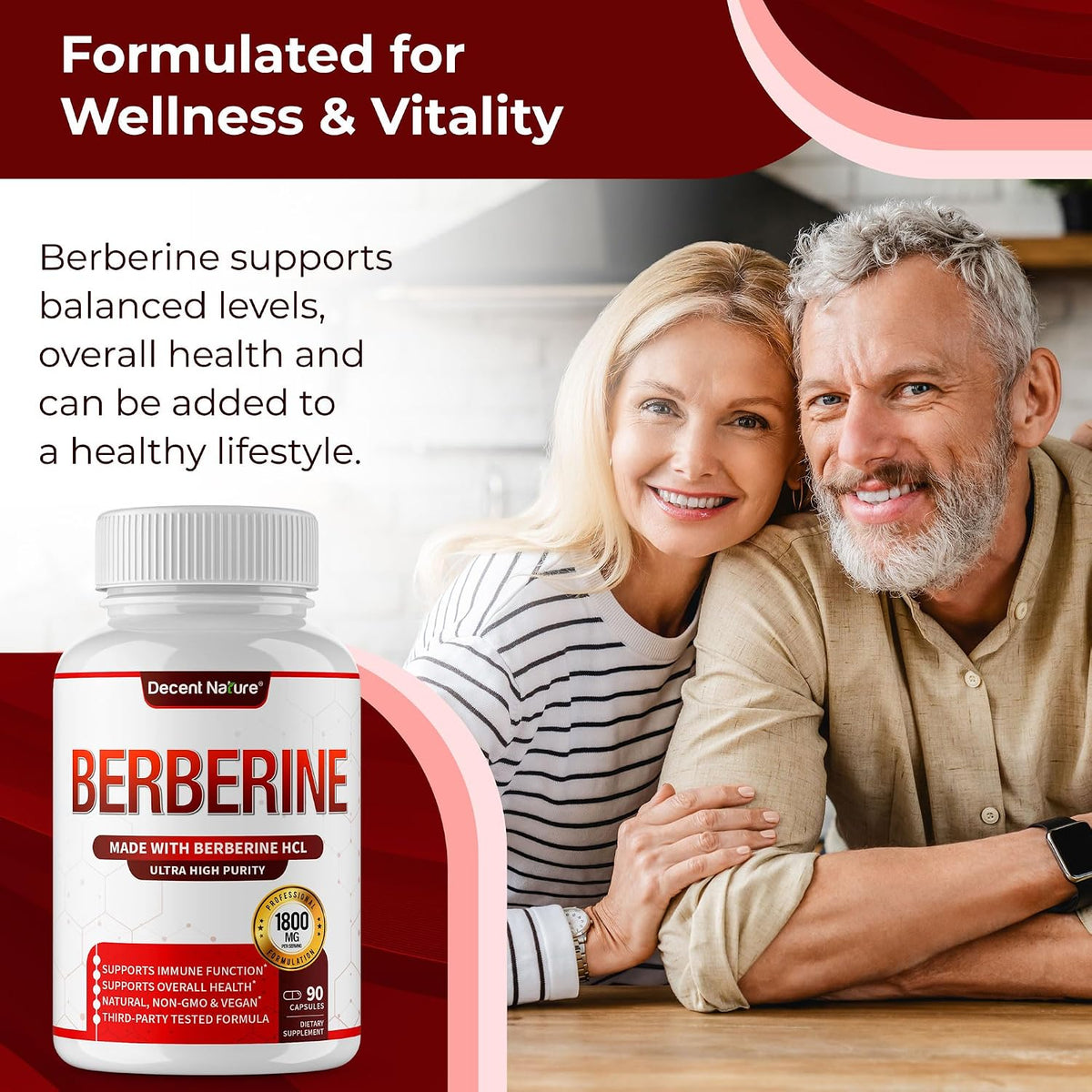 Berberine Supplement 1800mg - Premium Berberine HCl 97% High Purity, Supports Immune System, High Potency Hydrochloride & – Image 6