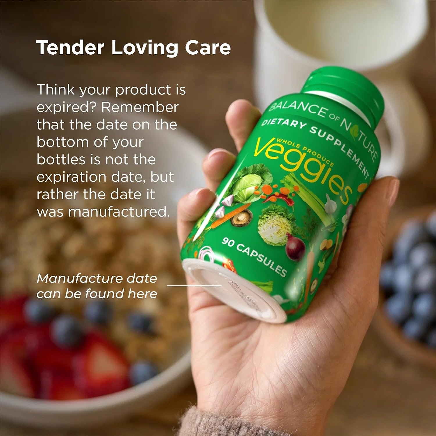 Balance of Nature Whole Health System - Whole Food Fruits & Veggies and Fiber & Spice Supplements - 30 Servings Each