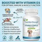 Complemento de vitamina K para perros - K1 y K2 (MK4 + MK7) + Vitamina D3 para la salud ósea, apoyo cardíaco y absorción de calcio - Fórmula avanzada para articulaciones fuertes, músculos y sistema inmunitario - 120 comprimidos