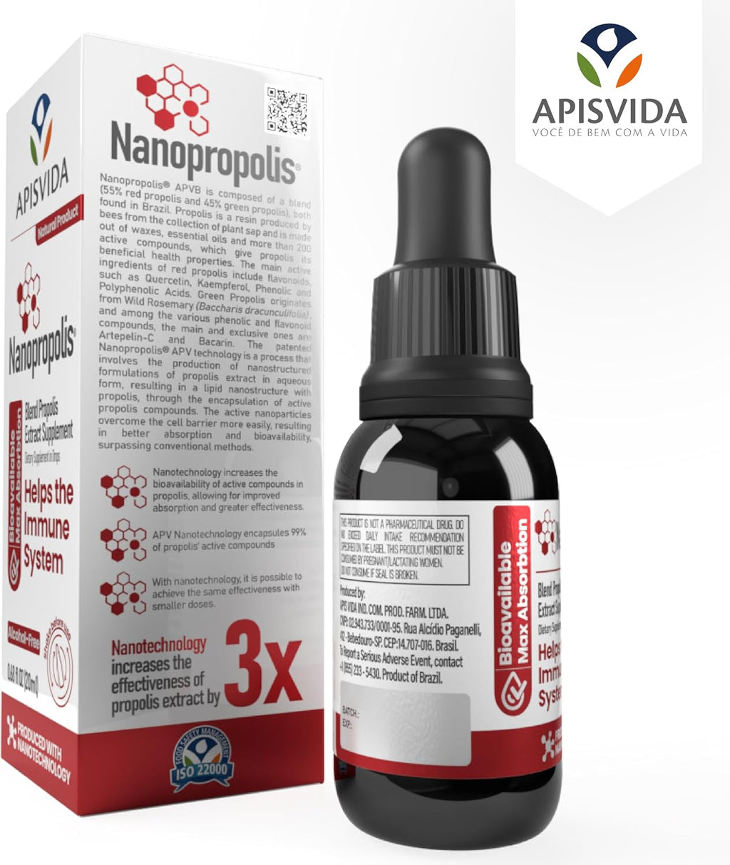 Apis Vida Nanopropolis Extracto de Propóleo Rojo y Verde, 20ml