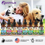 Vetflix Líquido para la tos para perros y gatos - 60 ml - Mezcla de gordolobo, saúco y caléndula