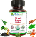 Bodymune Blood Sugar Blend – Suplemento orgánico de apoyo metabólico – con melón amargo, moringa y aceite de semilla negra – 66 cápsulas – USDA Orgánico, Vegano, No GMO