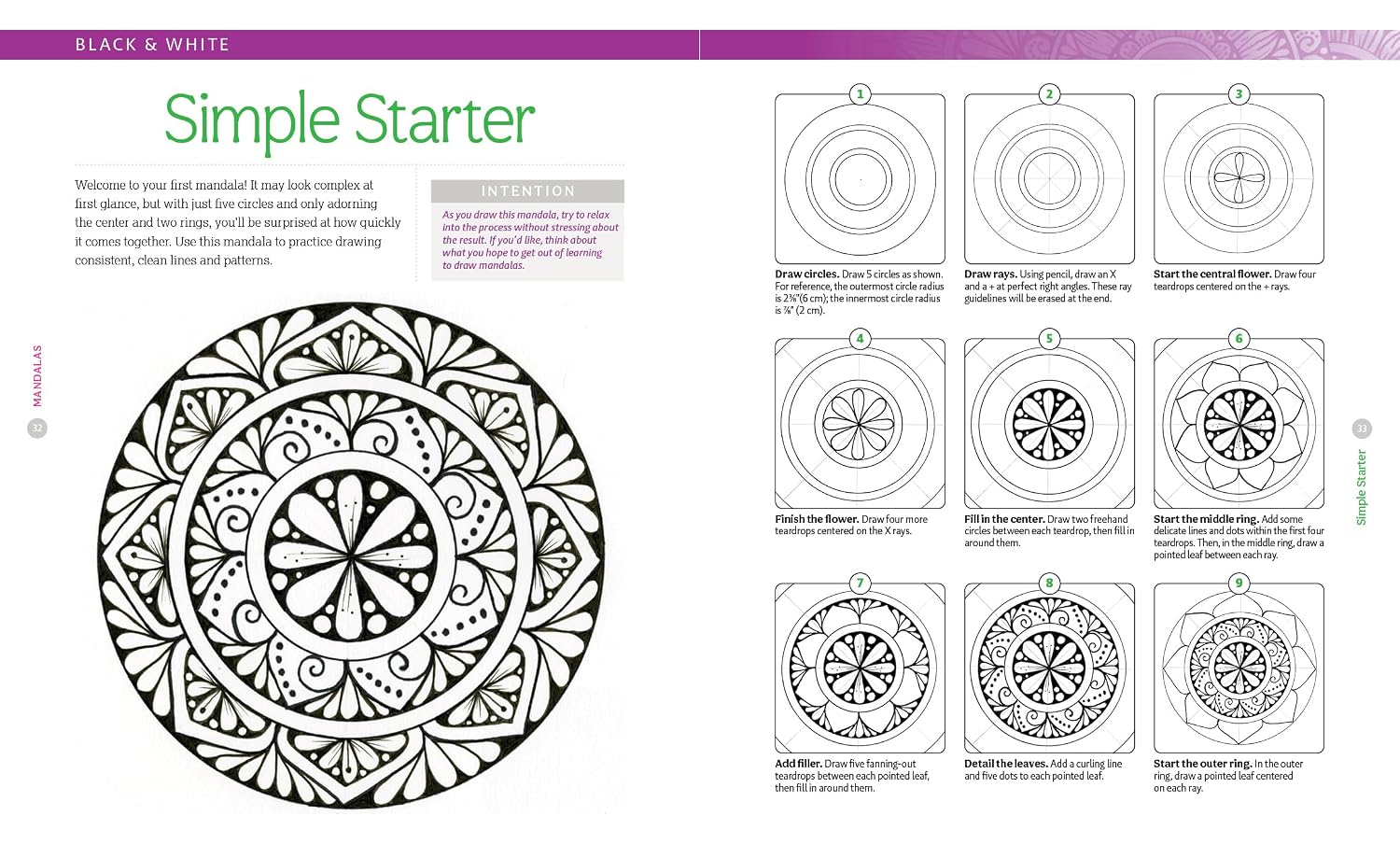A Brilliant and Beautiful Guide to Drawing Mandalas: 30 Step-by-Step Tutorials to Discover the Meditative Magic of Drawing Repetitive Patterns