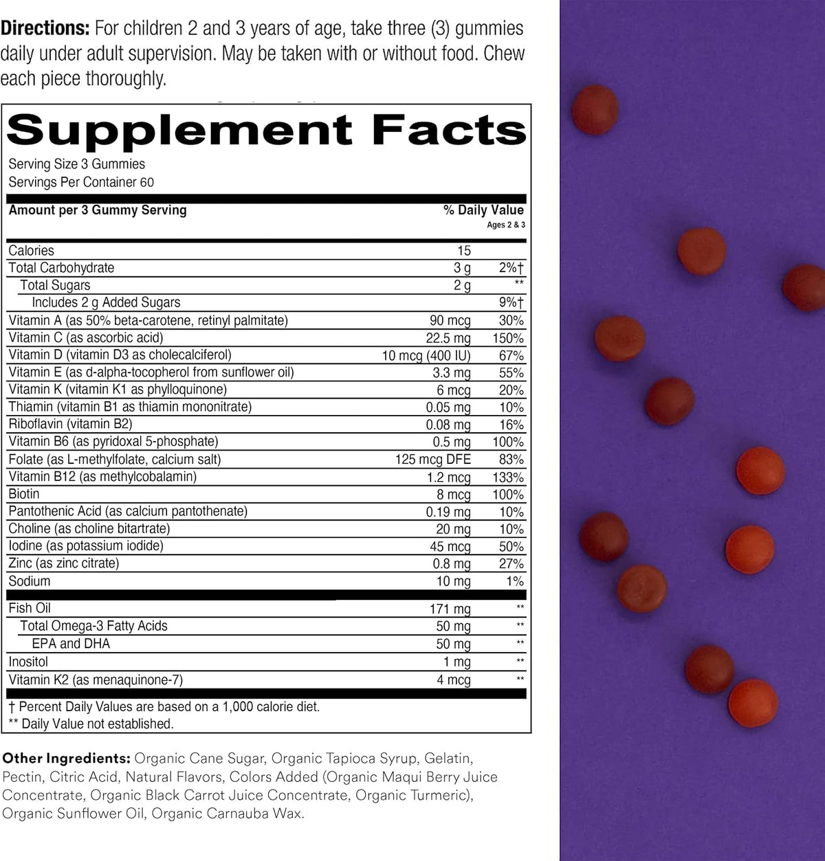 SmartyPants Toddler Multivitamin - Gominolas – Zinc : contribuye al funcionamiento normal del sistema inmunitario. – Image 3