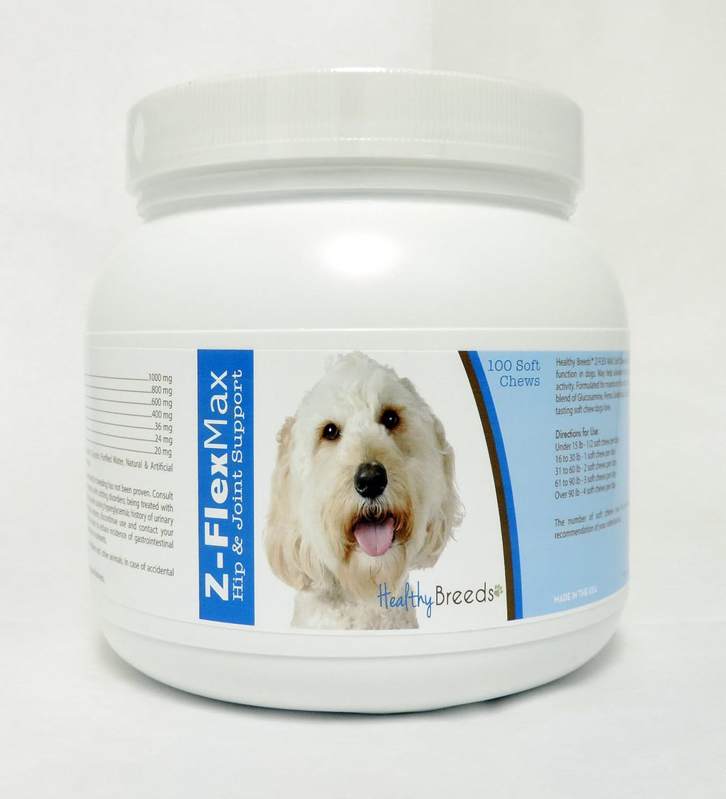 Healthy Breeds Airedale Terrier Z-Flex Max + Glucosamina + Condroitina + Omega - Soporte para Cadera y Articulaciones para Mejor Movilidad - 100 Masticables Blandos con Sabor a Tocino