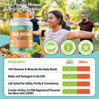 EverSmith Organics Irish Sea Moss 3,500mg, Black Seed Oil 2,000mg, Bladderwrack 1,000mg, Burdock Root - 90 Cápsulas