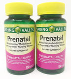 Spring Valley - Prenatal Multivitamínico y Multimineral, Paquete Doble 200 Comprimidos