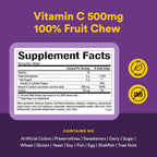 Natural Factors Vitamina C Masticable para Niños 500 mg - 180 Comprimidos