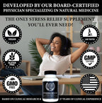 Stress Edge Suplemento para el Alivio del Estrés, Mejorador del Estado de Ánimo Natural, Formulado por Médicos, Calma Mente y Cuerpo, Mejora el Sueño, Acción Rápida, 30 Dosis