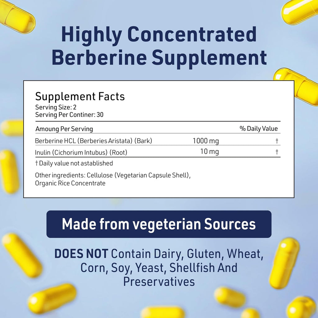 AgeImmune Berberina 1000mg con Inulina Prebiótico