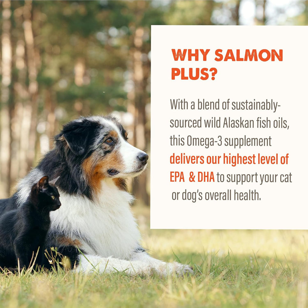 Grizzly Salmon Plus Omega 3-6-9 Complemento Alimenticio para Perros y Gatos, 236 ml