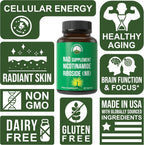 Peak Performance Nicotinamida Ribósido NR Cápsulas - Alternativa NMN con Niacinamida para Niveles de NAD+