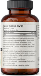 Futurebiotics Biotina 10.000 mcg – 360 Comprimidos Veganos