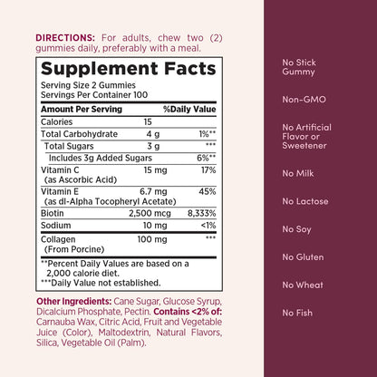 Nature's Bounty Optimal Solutions Hair, Skin – Sin sabores ni edulcorantes artificiales. – Image 7
