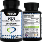 Palmitoiletanolamida 630 mg + Luteolina Estandarizada 98% - Micronizada - 120 Cápsulas Vegetales