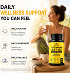 HerbaMe Vitamina D3 5000 UI + K2 con Magnesio Bisglicinato | Salud Ósea, Muscular e Inmune | 90 Cápsulas
