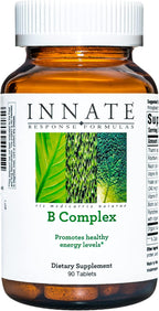 INNATE Response Formulas Complejo B - Complejo de vitamina B con B12, Vitamina B6, Metilfolato y Biotina - Apoya la producción de energía celular y el metabolismo - Vegano, Kosher, No-GMO - 90 Comprimidos