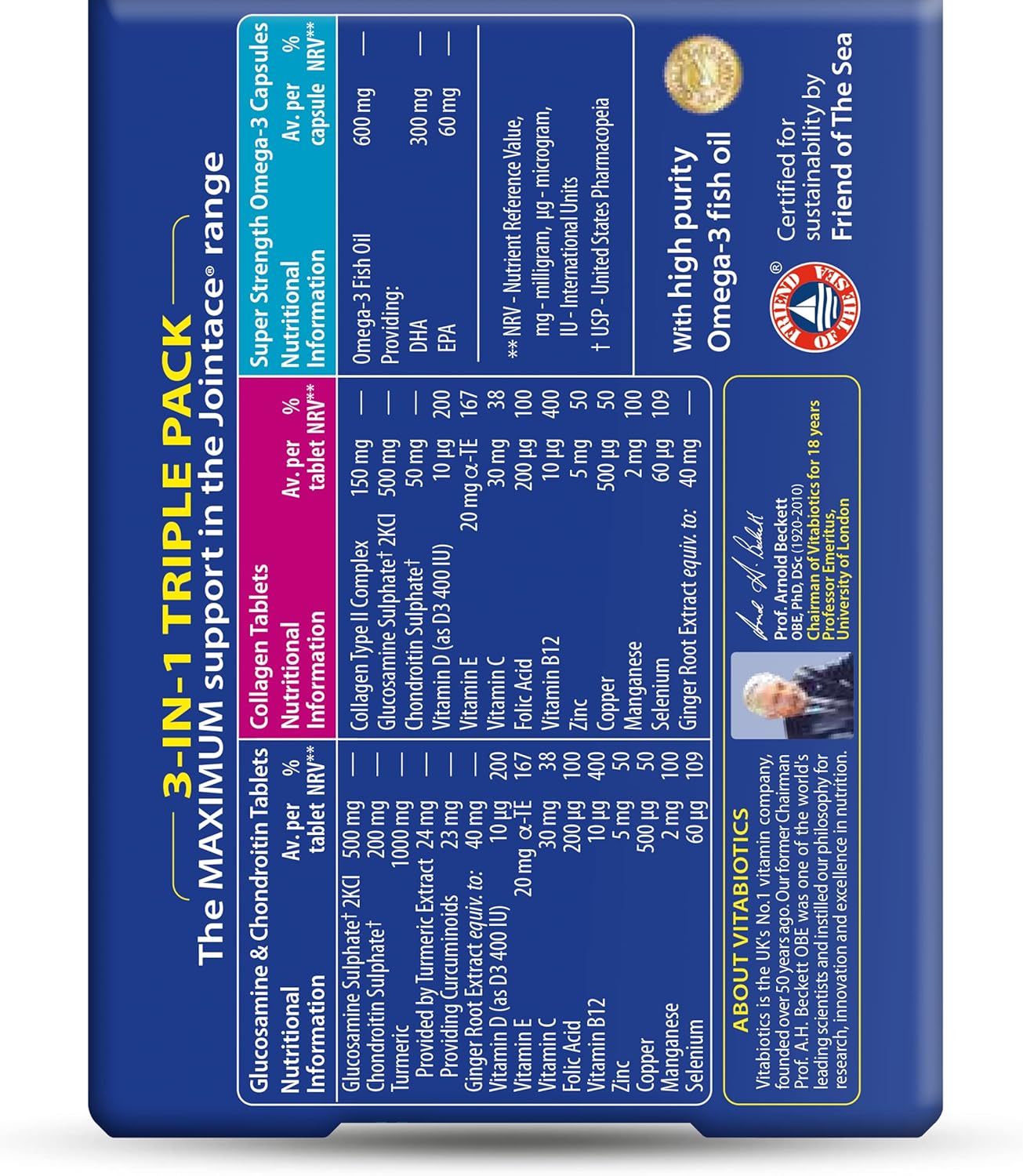 Vitabiotics Jointace Max Tablets - 84 Comprimidos